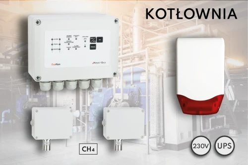 System Detekcji Gazu do kotłowni z 2 czujnikami UPS-02.webp